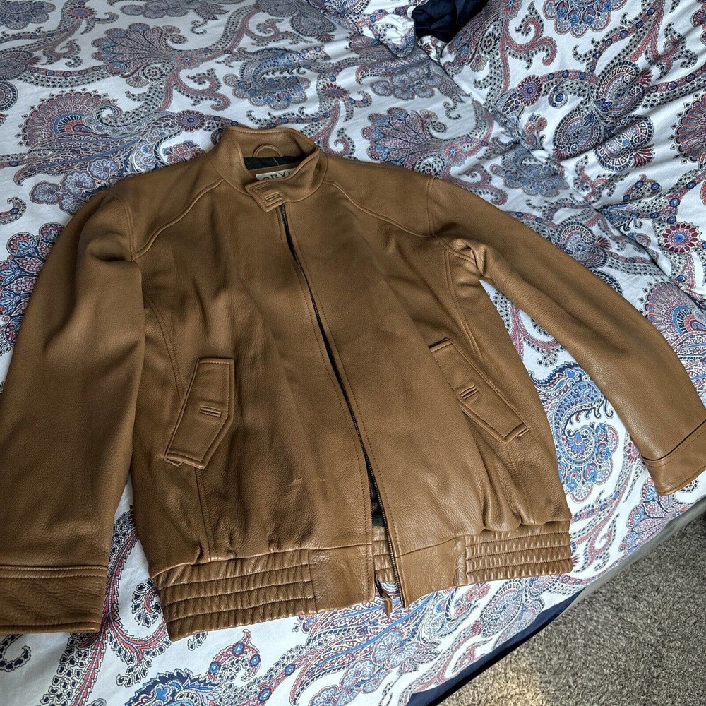 Orvis Mens Leather Jacket Size XL